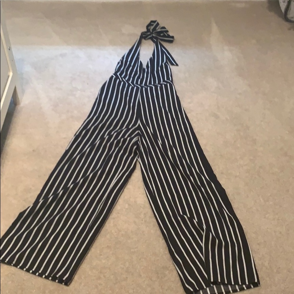 Black and white jumpsuit